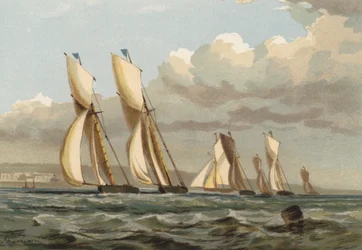 Yacht-Rennen vor Ryde, Isle of Wight